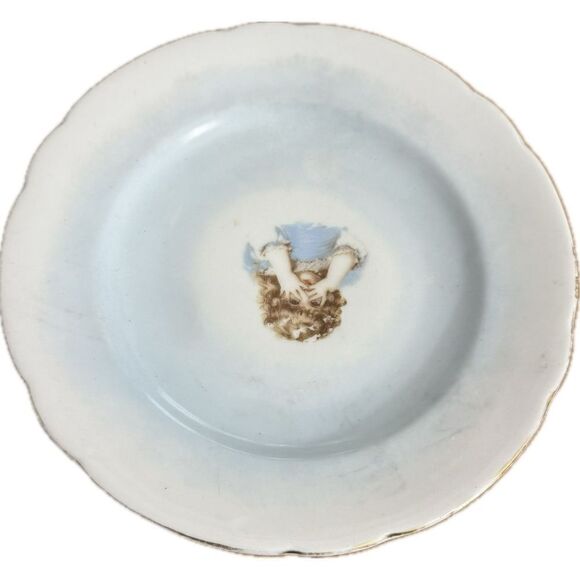 Vintage Porcelain Plate with Delicate Floral Design - Picture 1 of 5